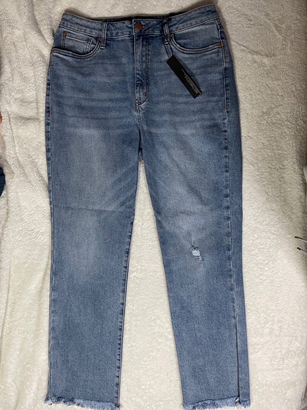 See Thru Soul Medium Wash Straight Leg Jeans
